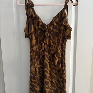 Betsy Johnson Leopard Print Maxi Dress